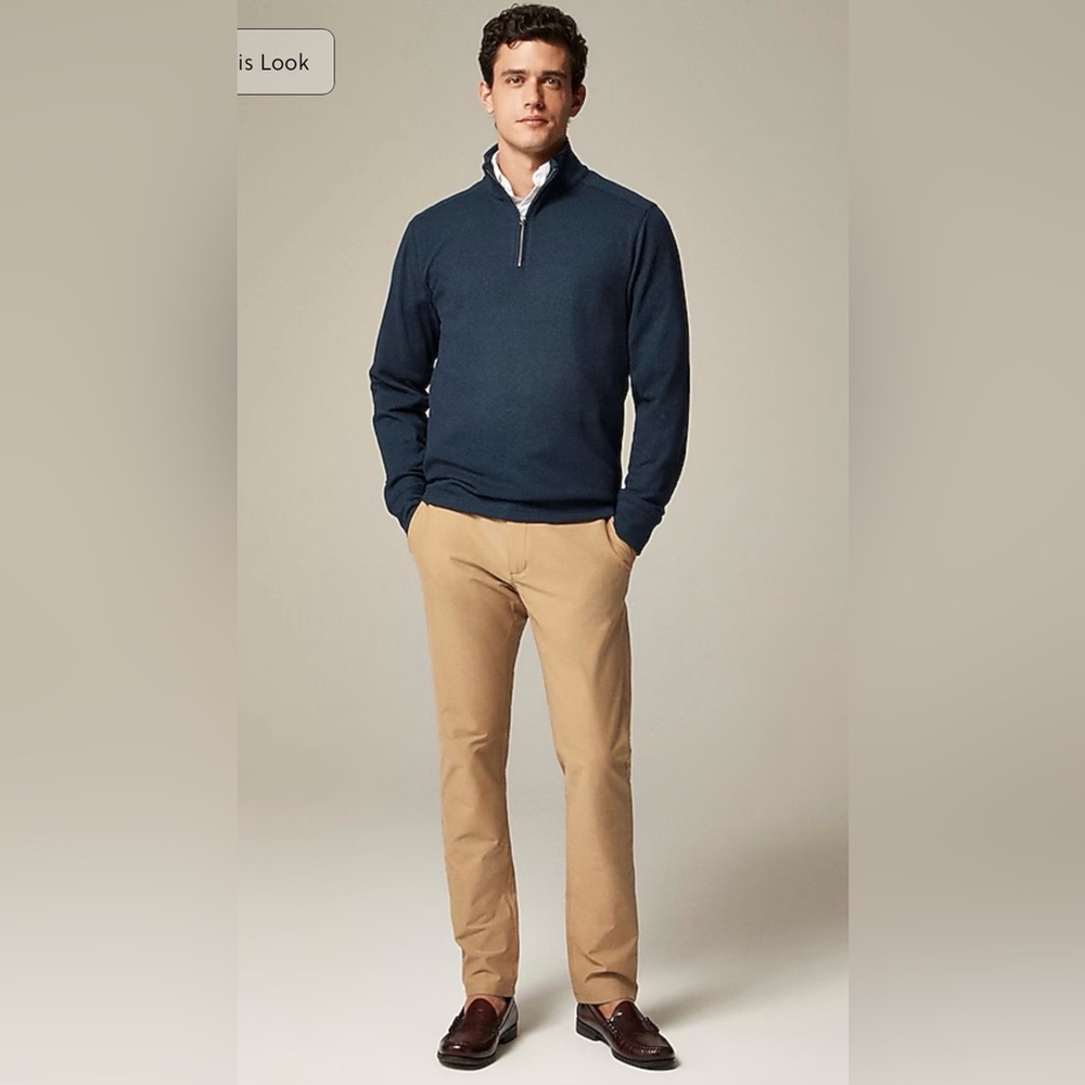 J. Crew Slim Fit Tech Chino Pants Savannah‎ Sand Preppy Office Performance